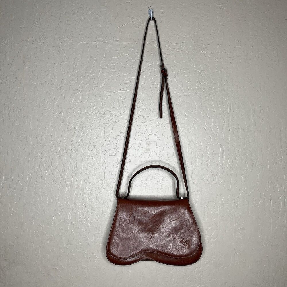 Patricia Nash Brown Leather  Crossbody Handbag Bag Purse